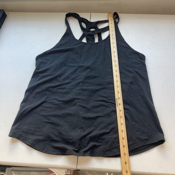 Lululemon Women Sz 12 Tank Tops Lot of 2 Cotton Black Teal Green Racer Back Both - Picture 10 of 13